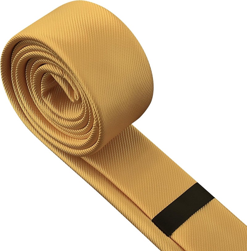Branduce Men's Skinny Ties Solid Color Formal Neckties 1.58" (4CM) Slim Ties For Men - Image 3